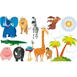 kit stickers animaux