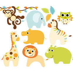 kit stickers animaux