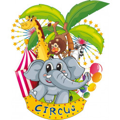 kit Stickers animaux circus