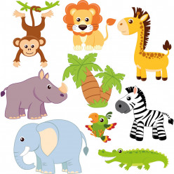 Kit stickers animaux de la jungle