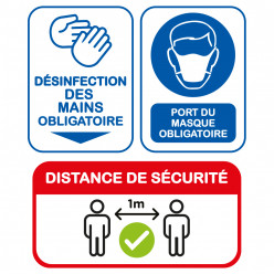 Kit Stickers COVID - Désinfection des mains