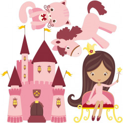 Kit stickers princesse