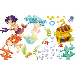 kit Stickers sirènes et trésor