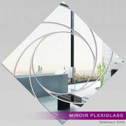 Miroir Plexiglass Acrylique -  Carré Spirales