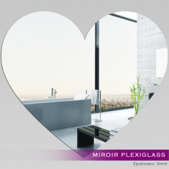 Miroir Plexiglass Acrylique - Coeur 2