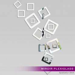Miroir Plexiglass Acrylique - Design carré 