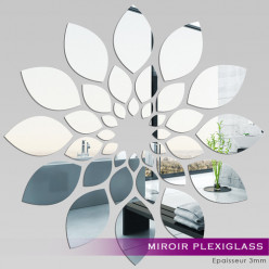 Miroir Plexiglass Acrylique - Fleur 2