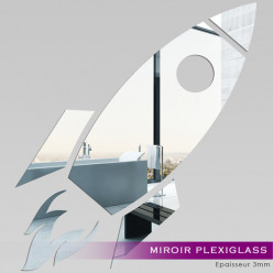 Miroir Plexiglass Acrylique - Fusée Spaciale