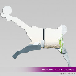 Miroir Plexiglass Acrylique - Joueur de Foot