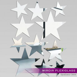 Miroir Plexiglass Acrylique - Kit 11 Etoiles