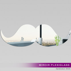 Miroir Plexiglass Acrylique - Moustache
