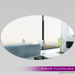 Miroir Plexiglass Acrylique - Ovale Horizontale