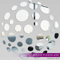 Miroir Plexiglass Acrylique - Petits Ronds 10