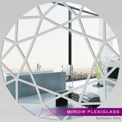 Miroir Plexiglass Acrylique - Rond Mosaïque