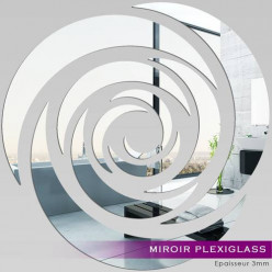Miroir Plexiglass Acrylique - Rose Design