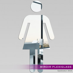 Miroir Plexiglass Acrylique WC femme
