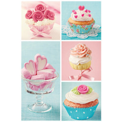 Poster - Affiche bonbons cupcakes gourmandise