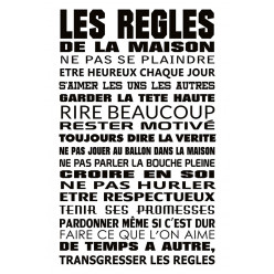 Poster - Affiche citation les règles de la maison