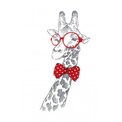 Poster - Affiche girafe hipster