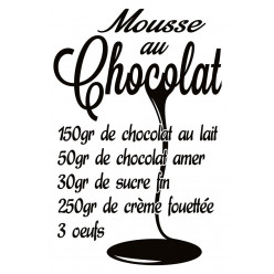 Poster - Affiche recette mousse au chocolat