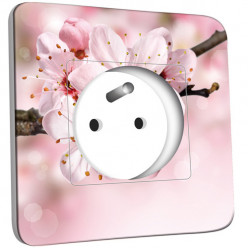 Prise décorée - Fleur de cerisier Zoom 