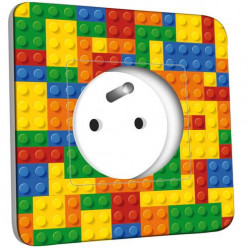Prise décorée - Motif Lego Multicoloré 1 