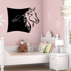 Stickers ardoise cheval