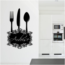 Stickers ardoise cuisine couverts