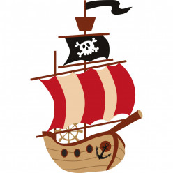 Stickers bateau pirate