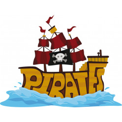 Stickers bateau pirate