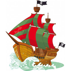 Stickers bateau pirate