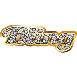 Stickers bling gold strass