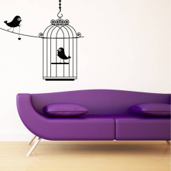 Stickers Cage Oiseaux