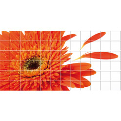 Stickers carrelage fleur