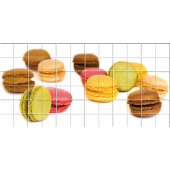 Stickers carrelage macarons