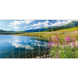 Stickers carrelage paysage