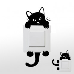 Stickers chat pour prises et interrupteurs