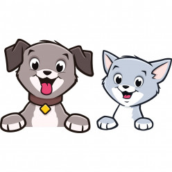 Stickers chien et chat