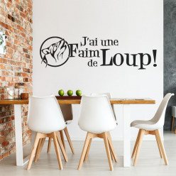 Stickers citation j'ai une faim de loup !