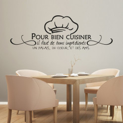 Stickers citation pour bien cuisiner...