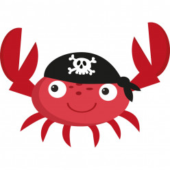 Stickers crabe pirate