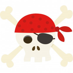 Stickers crâne pirate