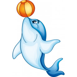 Stickers dauphin ballon