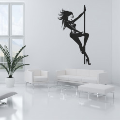 Stickers femme pole dance