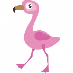 Stickers flamant rose