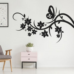 Stickers Fleur Papillon