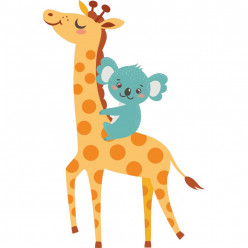 Stickers girafe koala