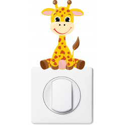 Stickers girafe pour prise et interrupteur