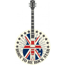 Stickers guitare angleterre rock star