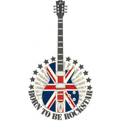 Stickers guitare uk rock star